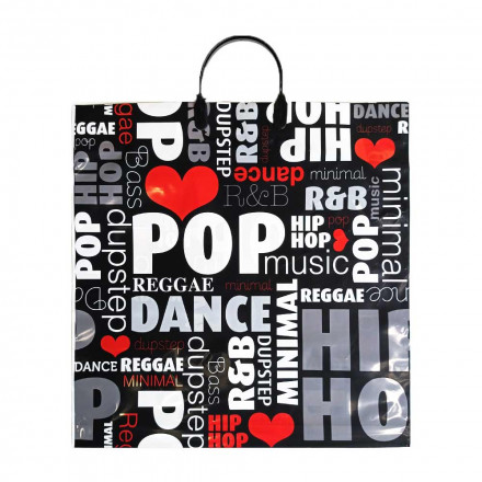 Пакет с пластмассовыми ручками POP