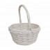 Корзина круглая белая ива в 2-х размерах арт 8862993