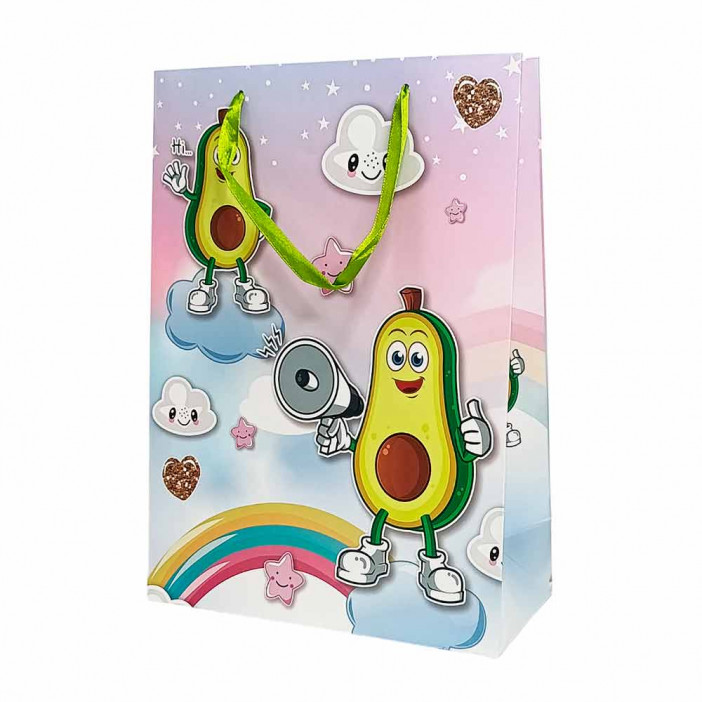 Пакет ЛЮКС Счастливый авокадо размер 22*31*10см