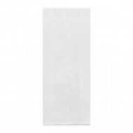 Пакет бумажный белый с плоским дном 40г/м2 размер 18,5*8*4,5см уп 10шт