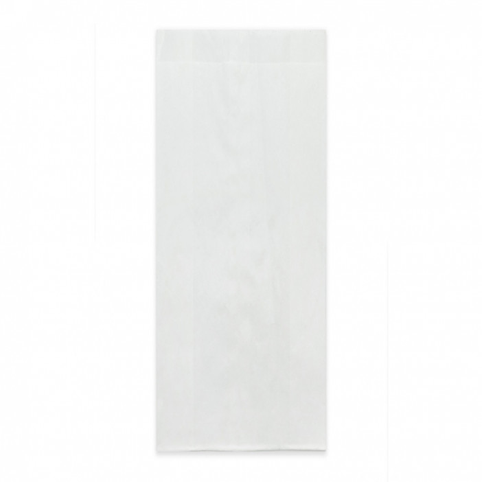 Пакет бумажный белый с плоским дном 40г/м2 размер 18,5*8*4,5см уп 10шт