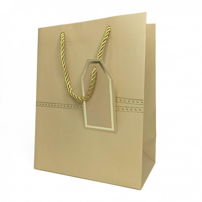 Пакет ЛЮКС Золотой ремешок размер 26*32*12см