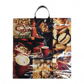 Пакет с пластмассовыми ручками 40*44см Кофе зерна 10шт