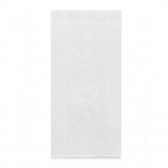 Пакет бумажный белый с плоским дном 40г/м2 размер 20,5*9*4см уп 10шт