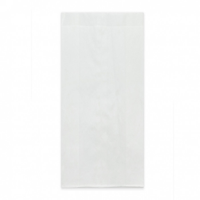 Пакет бумажный белый с плоским дном 40г/м2 размер 20,5*9*4см уп 10шт