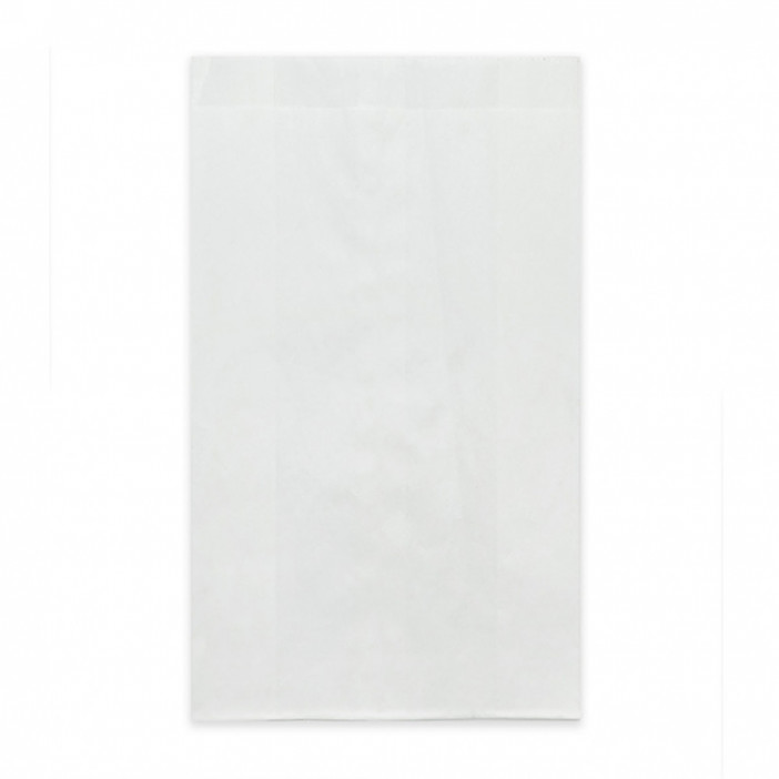 Пакет бумажный белый с плоским дном 40г/м2 размер 25*14*4,5см уп 10шт