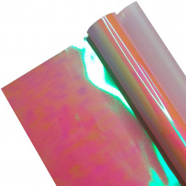 Пленка в рулоне с розовым переливом размер 58см*10м 65мкм