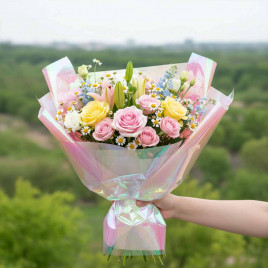 Пленка в рулоне с розовым переливом размер 58см*10м 65мкм