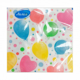 Салфетки бумажные с рисунком Праздник 33*33см 2-х слойные 20шт