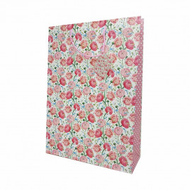 Пакет матовый бумажный Цветы ретро размер 32*45*10см