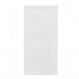 Пакет бумажный белый жиростойкий с плоским дном размер 31*14*6см уп 10шт