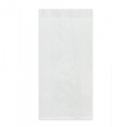 Пакет бумажный белый жиростойкий с плоским дном размер 31*14*6см уп 10шт