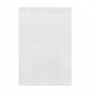 Пакет бумажный белый с плоским дном 40г/м2 размер 25*17*7см уп 10шт