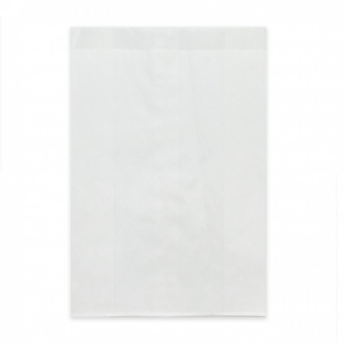 Пакет бумажный белый с плоским дном 40г/м2 размер 25*17*7см уп 10шт