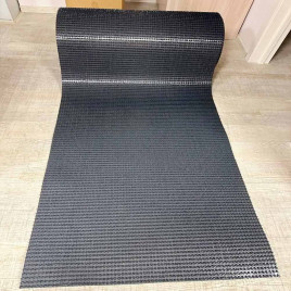 Дорожка щетина на ПВХ основе 0,9*15м серый металлик