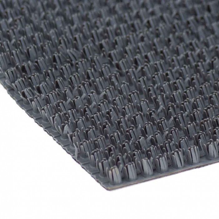 Дорожка щетина на ПВХ основе 0,9*15м серый металлик