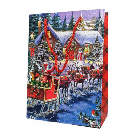 Пакет ЛЮКС НГ Зимняя сказка размер 18*23*10см