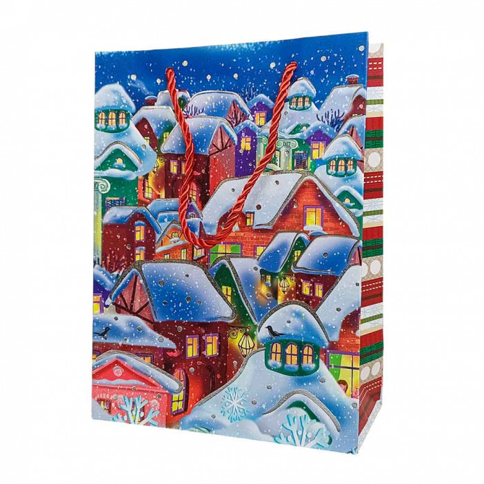 Пакет ЛЮКС НГ Зимняя сказка размер 18*23*10см