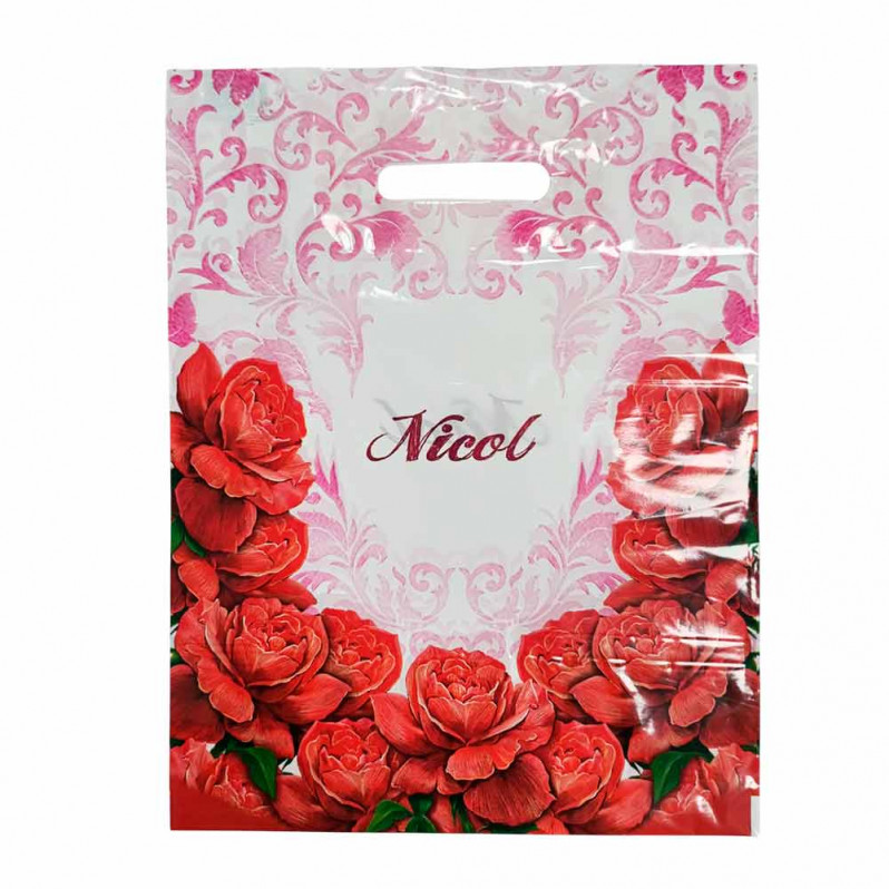 Пакет с вырубной ручкой Николь 31*40см 60мкм 50шт