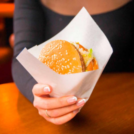 Уголок бумажный белый жиростойкий 40г/м2 размер 14*16см уп 10шт