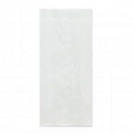 Пакет бумажный белый жиростойкий с плоским дном размер 22*8*3см уп 10шт