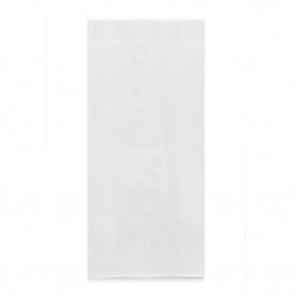 Пакет бумажный белый жиростойкий с плоским дном размер 22*8*3см уп 10шт