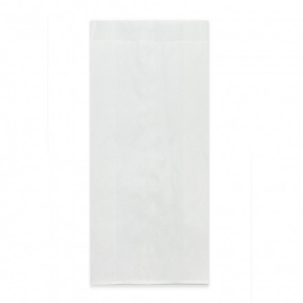 Пакет бумажный белый жиростойкий с плоским дном размер 22*8*3см уп 10шт