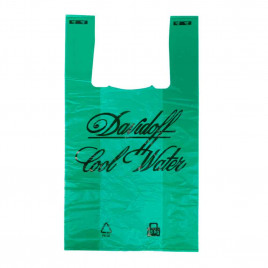 Пакет майка ПНД Davidoff зеленый 30*55см 25мкм 50шт