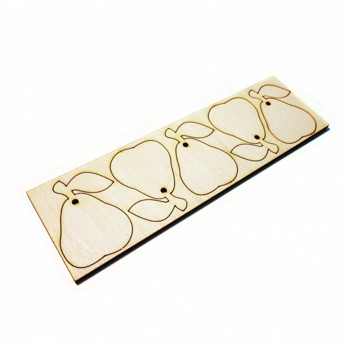 Декор из дерева Груша размер 5*4см