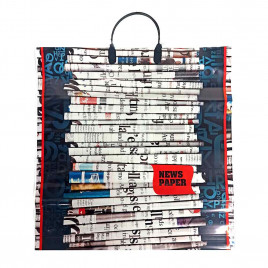 Пакет с пластмассовыми ручками 40*44см Газеты 10шт