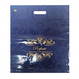 Пакет с вырубной ручкой Perfecto Синий бархат 48*42см 95мкм 25шт