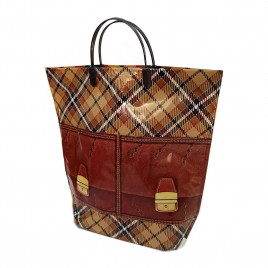 Сумка с пластмассовыми ручками многослойная с карманами Кристалл 37*37см