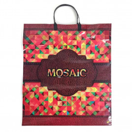 Пакет с пластмассовыми ручками 40*44см Мозаика 10шт