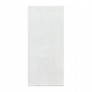 Пакет бумажный белый жиростойкий с плоским дном размер 26*10*6,5см уп 10шт