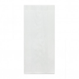 Пакет бумажный белый жиростойкий с плоским дном размер 26*10*6,5см уп 10шт