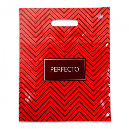Пакет с вырубной ручкой Perfecto Зигзаг 30*37см 90мкм 50шт