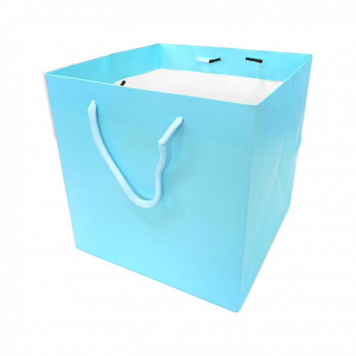 Пакет ЛЮКС однотонный размер 21*21*21см