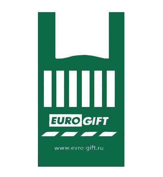 Пакеты Майка ПНД Euro Gift 30*54см 30мкм зеленая 100шт