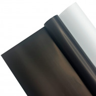 Пленка в рулоне матовая двухцветная черная белая размер 58см*10м 65мкм