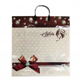 Пакет с пластмассовыми ручками 40*44см Бант 10шт