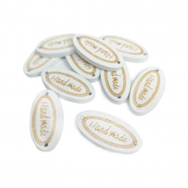 Декор из дерева Handmade овал размер 2,5*1,2см