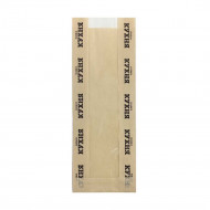 Пакет бумажный бежевый с окном с печатью 40г/м2 размер 31,5*11*4см уп 10шт