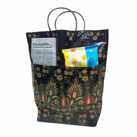 Сумка с пластмассовыми ручками многослойная с карманами Сияние 37*37см