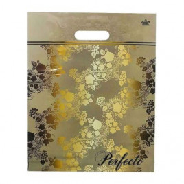 Пакет с вырубной ручкой Perfecto бежевый 30*37см 95мкм 50шт