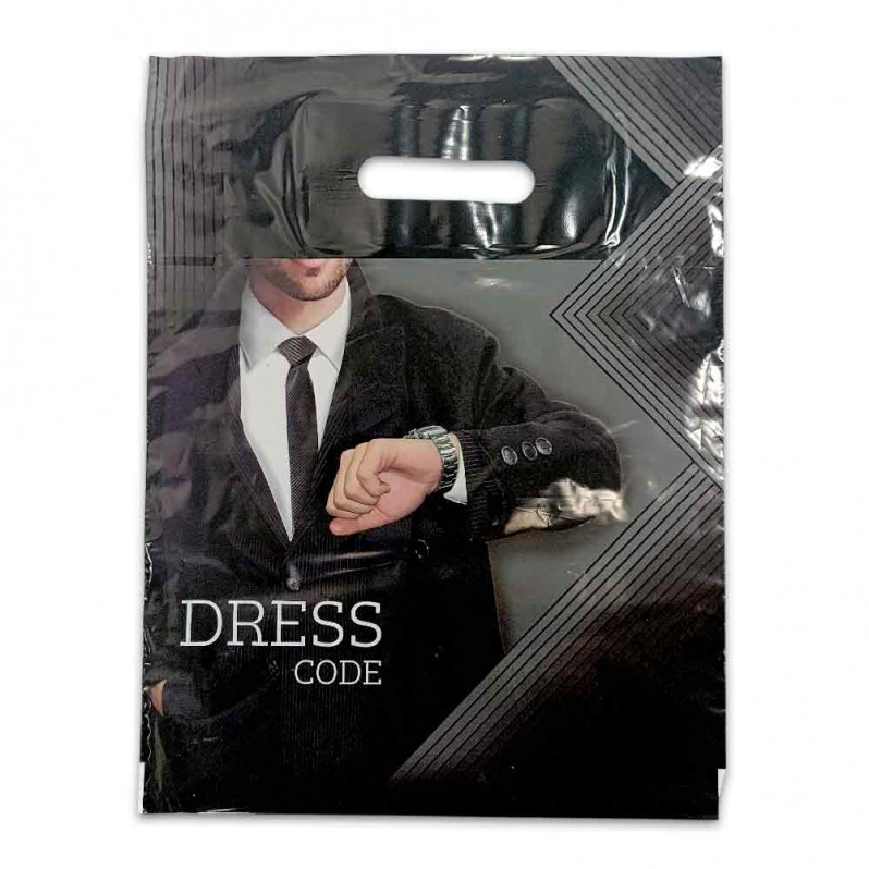 Пакет с вырубной ручкой Дрескод ПНД 30*40см 40мкм 50шт