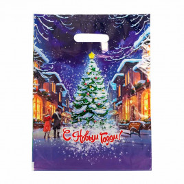 Пакет вырубной ПВД Городская ель 30*40см 40 мкм 50шт