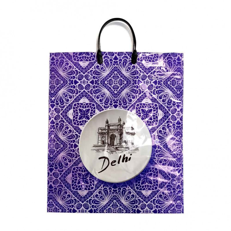 Пакет с пластмассовыми ручками 40*44см Delhi 10шт