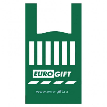 Пакеты майка ПНД Euro Gift 40*70см 35мкм зеленая 100шт