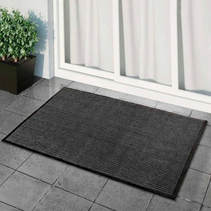 Коврик влаговпитывающий ребристый Стандарт 90*120см серый